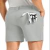 TBMPOY Men's Shorts 7 Inch Golf Dress Stretch Flat Front Shorts Dry Fit Lightweight Work Travel Short with 4 Pockets Light Grey 36 view 2