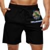 Oklahoma Flag Men's Swim Trunks Quick Dry Beach Shorts Casual Sports Shorts with Pockets S view 1