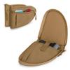 GOBUROS Padded Pistol Cases (2 Packs) with Lockable Zipper, Handgun Bag with Thickened Velvet Lining for Gun Storage and Transport, Khaki