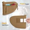 GOBUROS Padded Pistol Cases (2 Packs) with Lockable Zipper, Handgun Bag with Thickened Velvet Lining for Gun Storage and Transport, Khaki view 3