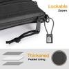 GOBUROS Padded Pistol Cases (2 Packs) with Lockable Zipper, Handgun Bag with Thickened Velvet Lining for Gun Storage and Transport, Black view 4