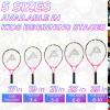 AMA SPORT Kids Tennis Racket for Junior Toddlers Starter Kit 17-25" for Girl Pink and Boy Yellow with 420D Nylon Shoulder Strap Bag, Graffiti Pink 23" view 2