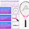AMA SPORT Kids Tennis Racket for Junior Toddlers Starter Kit 17-25" for Girl Pink and Boy Yellow with 420D Nylon Shoulder Strap Bag, Graffiti Pink 23" view 3
