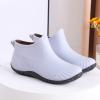 Fashion Woman Rain Shoes Outdoor Waterproof Women's Ankle Garden Boots Shoes Women Insulated Rain Boots (Grey, 7) view 2