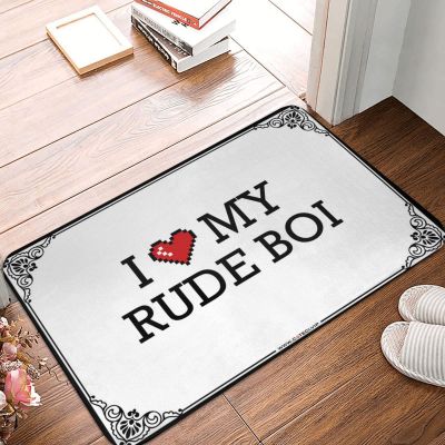 Abipuir Large Doormats for Outdoor Entrance I Love My Rude Boi Doormat Playroom Decor Stuff for Teens (Color : Colour, Size : 50X80CM)