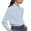 YAMANMAN Women's Button Down Shirt Classic Long Sleeve Collared Tops Work Office Chiffon Blouse view 1