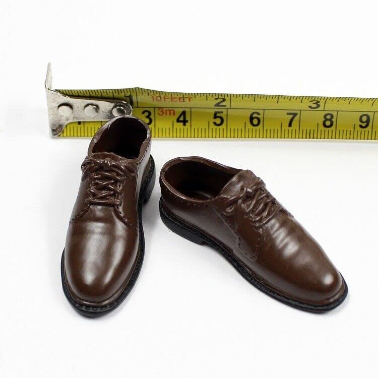 T36-14 1/6th Soldier Coffee Colour Leather Shoes Model for 12" Male