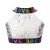 Agoky Girls Shiny Ballet Jazz Hip Hop Dance Crop Top Athletic Sports Shirt Tee Street Dance Outfit Competition Costume Silver A 11-12 Years view 1