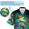 Bass Fishing Hawaiian Shirt for Men - Largemouth Bass Casual Button Down Unisex Luau Shirt for Men Women Series 46 Size L view 3