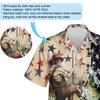 Bass Fishing Hawaiian Shirt for Men - Patriotic Flag Casual Button Down Unisex Luau Shirt for Men Women Series 46 Size XL view 3