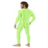 Sxiwei Men's Sports Running Set Compression Shirt Pants Skin-Tight Long Sleeves Tracksuit Gym Yoga Suits Fluorescent Green Medium view 2