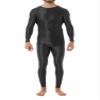 Sxiwei Men's Sports Running Set Compression Shirt Pants Skin-Tight Long Sleeves Tracksuit Gym Yoga Suits Black Medium view 1
