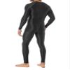 Sxiwei Men's Sports Running Set Compression Shirt Pants Skin-Tight Long Sleeves Tracksuit Gym Yoga Suits Black Medium view 2