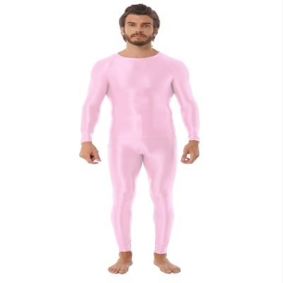 Sxiwei Men's Sports Running Set Compression Shirt Pants Skin-Tight Long Sleeves Tracksuit Gym Yoga Suits Pink Medium