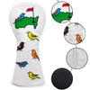1 Pcs Montela Golf Club Covers,Driver Cover Colorful Birdie Driver Headcover Fairway Wood Head Covers Hybrid Headcover Leather Golf Head Covers for Most Brand view 4