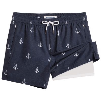 maamgic 5inch Mens Swim Trunks with Compression Liner 2-in-1 Swimming Shorts Stretch Quick Dry with Zipper Pockets
