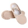 Midkutu Ballet Shoes for Girls, Soft Leather Ballet Slippers No-Tie Dance Shoes for Toddler Girls/Little/Big Kids PUFSYIDI-29-12.5 Peach Pink view 1