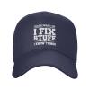 That's What I Do I Fix Stuff and I Know Things Hat I Fix Things and I Know Stuff Hat Cool Stuff Hat for Men Funny Navy Blue view 1