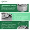 KAPILA 800ml Titanium Kettle with Folding Handle Ultralight Camping Kettle Camp Tea Coffee Pot Large Outdoor Hiking Kettle Pot Portable Camping Tea Kettle view 3