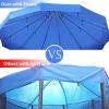 Trampoline Cover Sun Shade Cover, Outdoor Trampoline Canopy Tent Shade Cover with Frame Backyard Fitness Trampoline Tent Sunshade for 6ft, 8ft, 10ft, 12ft, 14ft, 16ft Trampolines Top Cover Accessories view 3