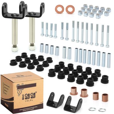 10L0L Golf Cart Repair Bushing Kits - Golf Cart Front Rear End Repair Bushing Kits for Club Car DS 1993 Up - Front Suspension Upper/Lower Rear Kit with Leaf Spring Bushings Sleeve Kit