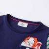 Tween Dresses with Sleeves Baby Girls Kids Crew Neck Long Sleeves Cartoon Prints Sundress Casual (Dark Blue, 3-4 Years) view 2