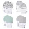 HAPIU Baby No Scratch Mittens,Newborn Baby Mittens,Geometry&Grey Stripe&Sage&Storm,3-6M view 1
