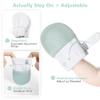 HAPIU Baby No Scratch Mittens,Newborn Baby Mittens,Geometry&Grey Stripe&Sage&Storm,3-6M view 3