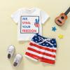 Toddler Boy 4th of July Outfit American Flag T-Shirt Top & Shorts Set Memorial Day Independence Day Clothes for Kids (MR Steal Your Freedom, 2-3 Years) view 2