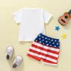 Toddler Boy 4th of July Outfit American Flag T-Shirt Top & Shorts Set Memorial Day Independence Day Clothes for Kids (MR Steal Your Freedom, 2-3 Years) view 4