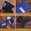 Housfurd Mens Slim Wallet with Money Clip Bifold RFID Blocking Front Pocket Wallets Credit Card Holder (Blue) view 3