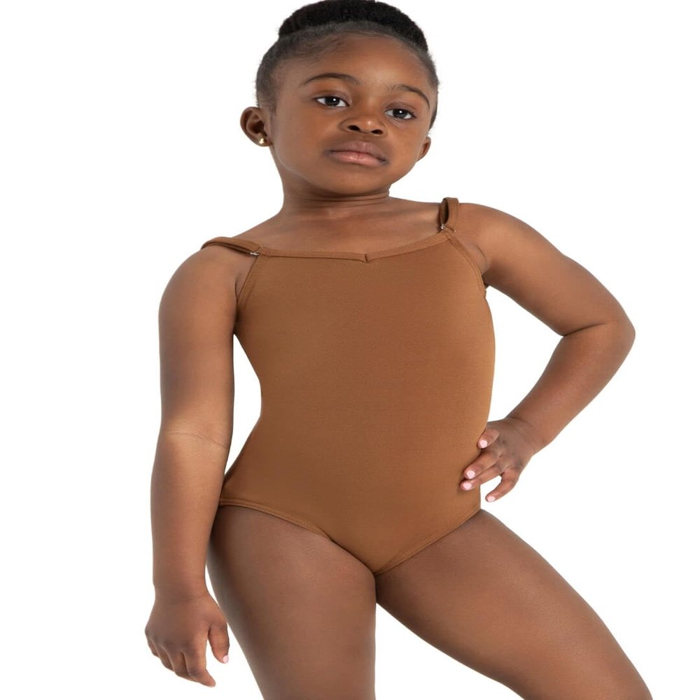 Capezio Girls Camisole W/Adjustable Straps - Leotard, Brown, 6 Years US