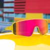MAXJULI Youth Kids Polarized Sunglasses for Boys and Girls,Windproof Outdoor Baseball Sports Cycling UV400 Protection Sun Glasses 7705(Yellow/Rose Pink) view 4