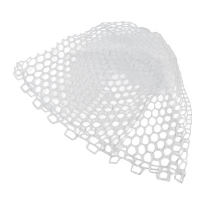 Rubber Fishing Net, Outdoor Fly Fishing Landing Net 47cm Depth Collapsible Clear Rubber Replacement Bag