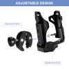 JINKEY Upgraded Motorcycle Cup HolderBike Water Bottle Holder with Adjustable Mounting Bracket 360Rotation Anti-Theft Expandable Bike Cup Holder for Bike ATV Scooter Stroller Wheelchair Golf Cart view 4