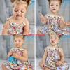 18-24 Months Baby Girls Spaghetti Tie Strap Smocking Dress Floral Sleeveless Summer Clothes view 3