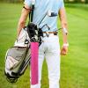 18 Pcs Pink Golf Accessories Kit Include Golf Ball Marker Balls Holder Club Groove Cleaner Brush Divot Repair Plastic Tees Towel with Clip Gift Set for Women view 2