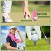 18 Pcs Pink Golf Accessories Kit Include Golf Ball Marker Balls Holder Club Groove Cleaner Brush Divot Repair Plastic Tees Towel with Clip Gift Set for Women view 4
