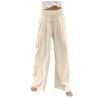 Womens Wide Leg Linen Long Lounge Pants High Waist Loose Lightweight Fit Casual Trousers Comfy Boho Palazzo Pants view 3