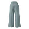 Womens Wide Leg Linen Long Lounge Pants High Waist Loose Lightweight Fit Casual Trousers Comfy Boho Palazzo Pants view 4