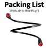 Ebike Extension Cable 2/3/4/5/6 Pin Waterproof Plug Female to Male for Electric Bicycle Motorbike Mid Drive/Hub Motor Conversion Kit Light/Throttle/PAS/Display/Shift Sensor Signal Line (2PIN-M-M) view 2