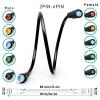 Ebike Extension Cable 2/3/4/5/6 Pin Waterproof Plug Female to Male for Electric Bicycle Motorbike Mid Drive/Hub Motor Conversion Kit Light/Throttle/PAS/Display/Shift Sensor Signal Line (2PIN-M-M) view 3