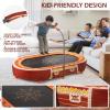 BRINJOY Kids Trampoline with Handle, Mini Rebounder Double Trampoline for 2 Kids w/Safety Pad, Foldable Exercise Trampoline for Toddlers Boys Girls Indoor Outdoor Cardio Max Load 200 lbs, Pirate Ship view 3