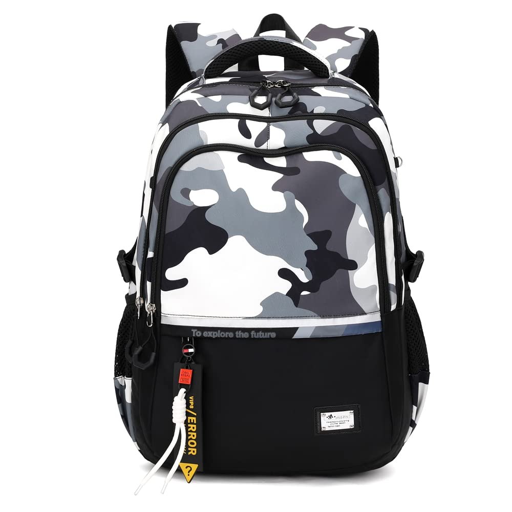 Armbq Camouflage Kids School Backpack for Boys Camo Casual Bookbags Elementary Middle School Bag Teens Travel Backpack