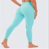 CRZ YOGA Naked Feeling Workout Leggings 25'' - High Waist Yoga Training Tight Womens Pants Turquoise Large view 2