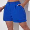 ABZEKH Shorts for Women Shorts Women's Shorts Slant Pocket Roll Hem Shorts Shorts (Size : Small) view 1
