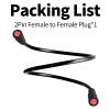 Ebike Extension Cable 2/3/4/5/6 Pin Waterproof Plug Female to Male for Electric Bicycle Motorbike Mid Drive/Hub Motor Conversion Kit Light/Throttle/PAS/Display/Shift Sensor Signal Line (2PIN-F-F) view 2