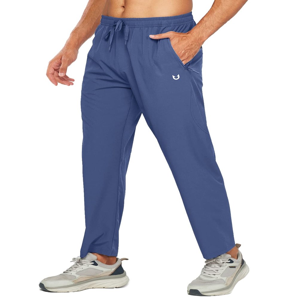 NORTHYARD Men's Athletic Pants Running Workout Joggers Lightweight Gym Jogging Track Casual Sweatpants with Zipper Pockets FEDERALBLUE XL