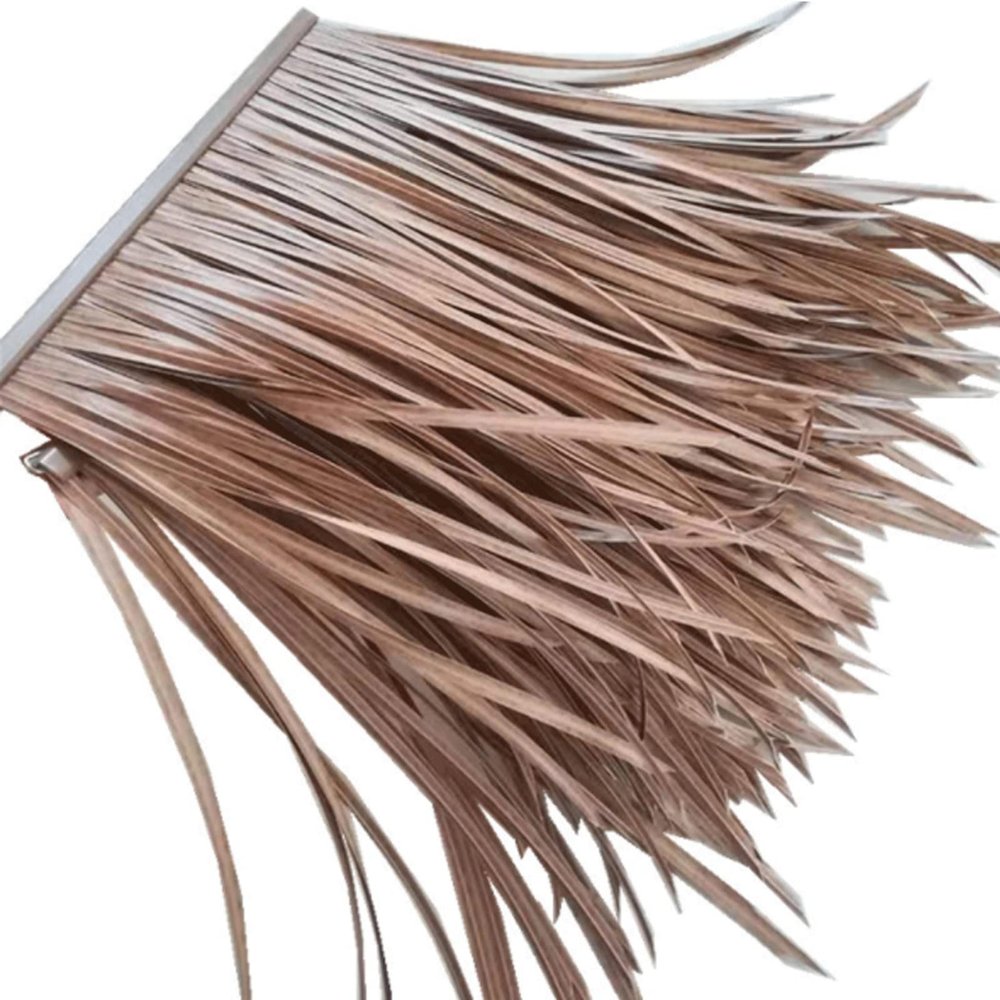 1.65X3.3ft Thatch Roofing Tiles Rolls Duck Blind Boat Blinds Raffia Grass Hut, Palm Thatch Rolls Duck Boat Blinds Straw Roof, Grass Runner Material Decorations Waterproof for Umbrella Covers Mini Bar