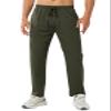 NORTHYARD Men's Athletic Pants Running Workout Joggers Lightweight Gym Jogging Track Casual Sweatpants with Zipper Pockets ArmyGreen M view 4